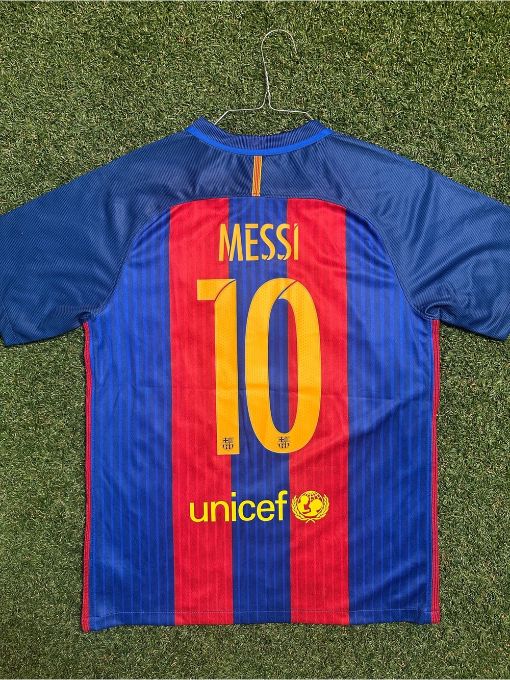 Nike Mens Blue Red FC Barcelona Messi #10 Jersey